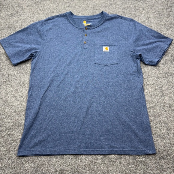 Carhartt Other - Carhartt Mens K84 Original Fit Henley Pocket T-Shirt Blue Heather Large L